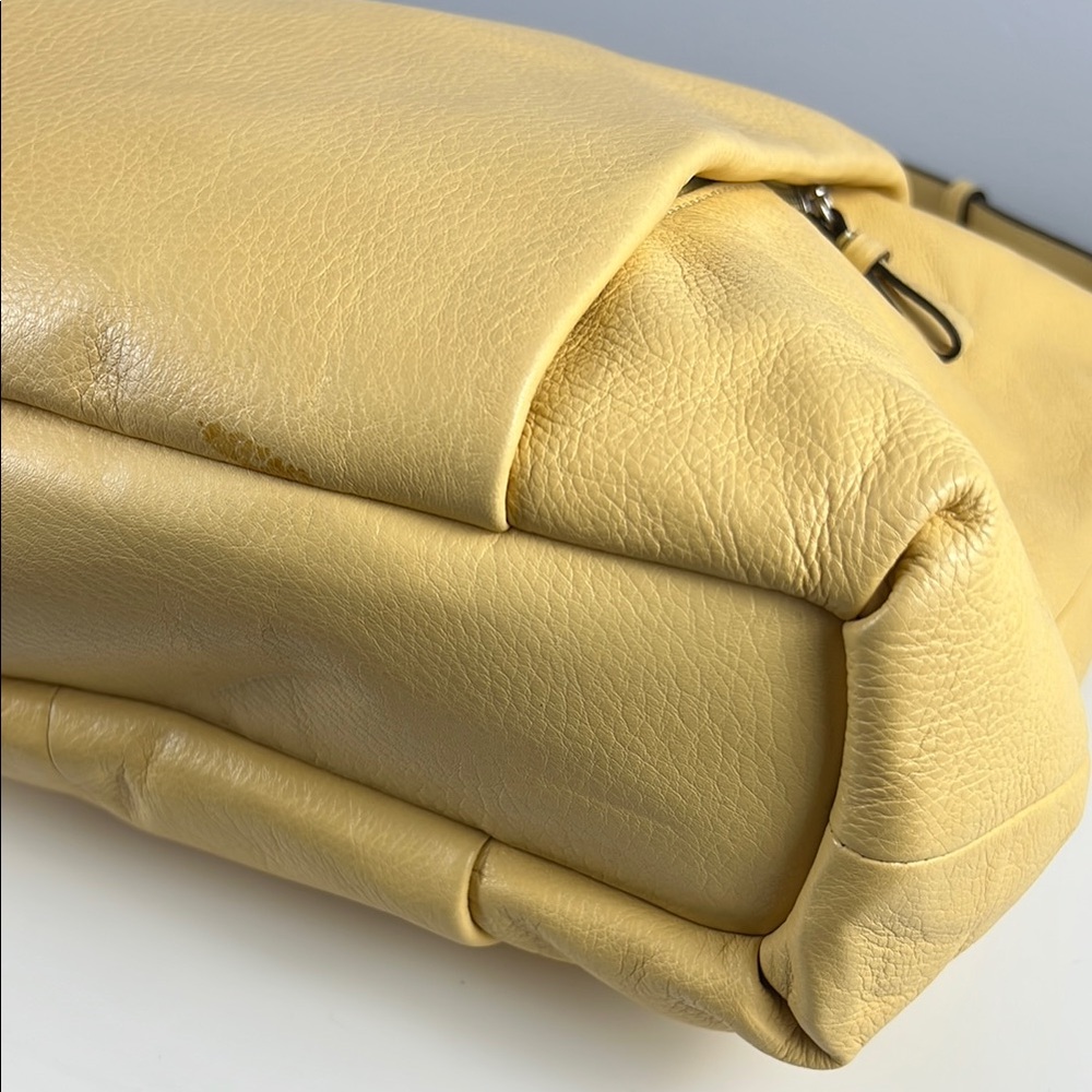 Coach Madison Isabelle Yellow Pebbled Leather Shoulder Crossbody Bag 21224 - Picture 7 of 16